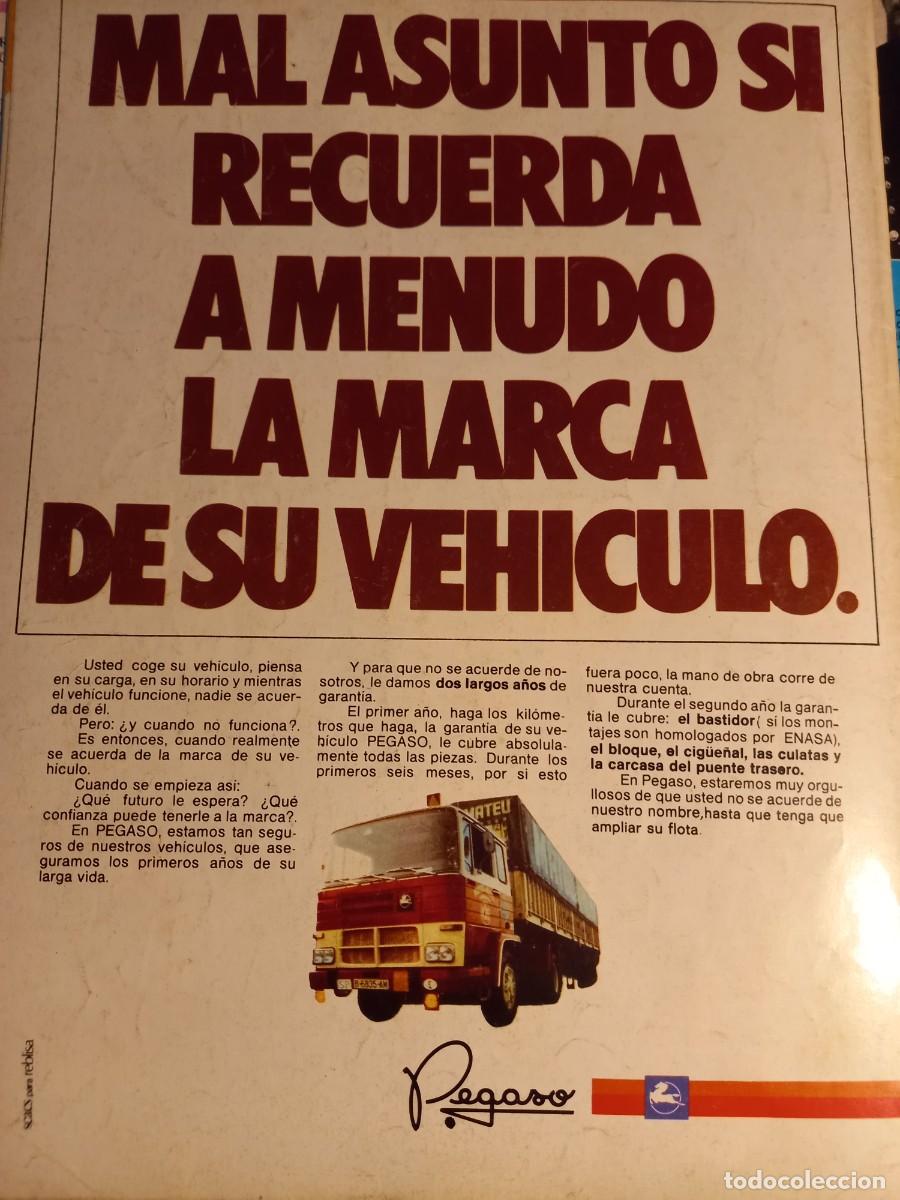 Otros art&iacute;culos de coleccionismo en papel: PUBLICIDAD. ANUNCIO DE PEGASO. RECORTE CONTRAPORTADA DE CAMBIO 16, ENERO 1976