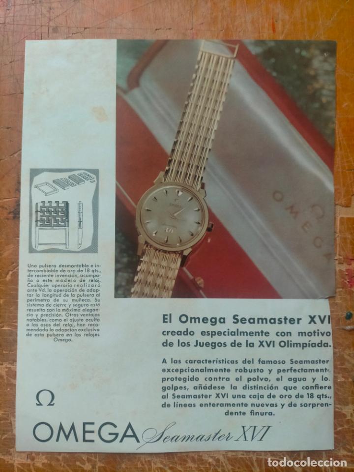 Collectionnisme Papier divers: OFERTA POR LOTES, ANTIGUA HOJA PUBLICIDAD - RELOJ OMEGA