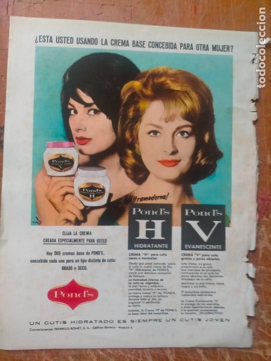 Collectionnisme Papier divers: OFERTA POR LOTES, ANTIGUA HOJA PUBLICIDAD - CREMAS PONDS