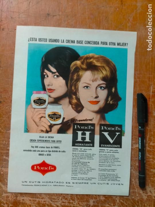 Collectionnisme Papier divers: OFERTA POR LOTES, ANTIGUA HOJA PUBLICIDAD - CREMAS PONDS