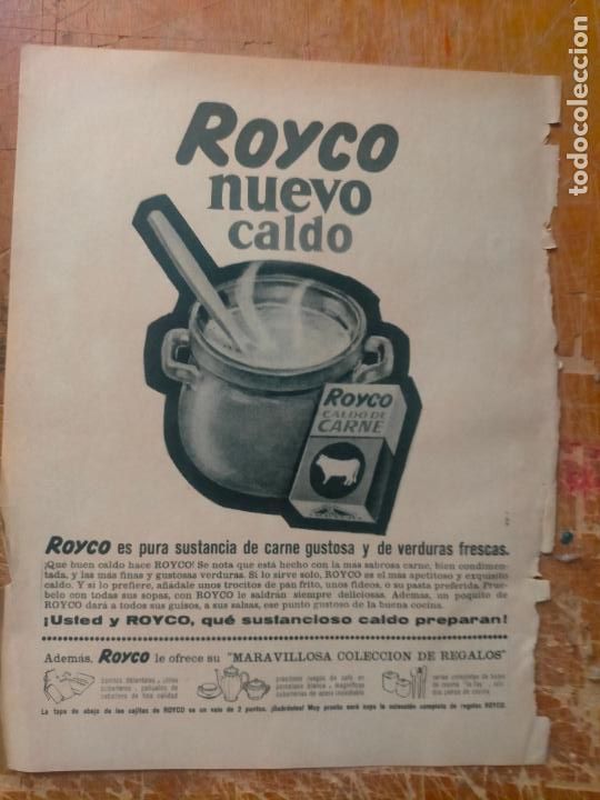 Sammelleidenschaft Andere Papierartikel: OFERTA POR LOTES, ANTIGUA HOJA PUBLICIDAD - CALDO DE CARNE ROYCO
