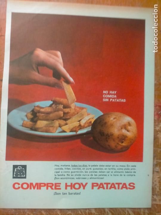 Altri oggetti di carta: OFERTA POR LOTES, ANTIGUA HOJA PUBLICIDAD - PATATAS