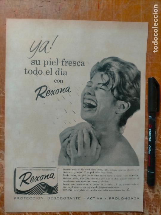 Altri oggetti di carta: OFERTA POR LOTES, ANTIGUA HOJA PUBLICIDAD - DESODORANTE REXONA
