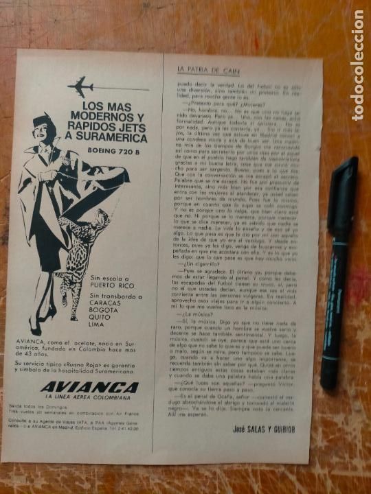 Paper Collecting Others: OFERTA POR LOTES, ANTIGUA HOJA PUBLICIDAD - LINEAS AEREAS AVIANCA