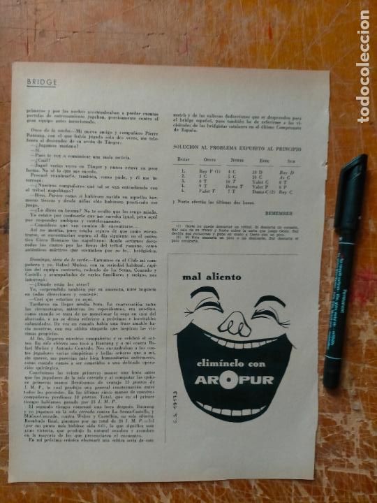 Paper Collecting Others: OFERTA POR LOTES, ANTIGUA HOJA PUBLICIDAD - MAL ALIENTO AROPUR