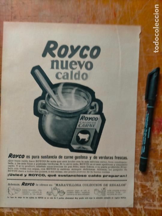 Collectionnisme Papier divers: OFERTA POR LOTES, ANTIGUA HOJA PUBLICIDAD - CALDO DE CARNE ROYCO