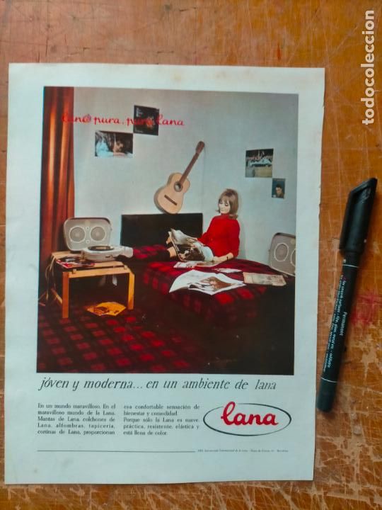 Sammelleidenschaft Andere Papierartikel: OFERTA POR LOTES, ANTIGUA HOJA PUBLICIDAD - MODA LANA PURA LANA