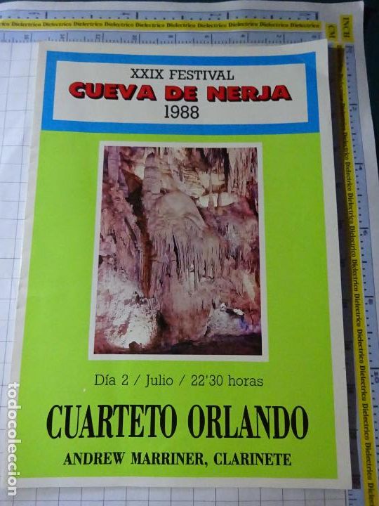 Paper Collecting Others: PROGRAMA DE TEATRO / &Oacute;PERA. XXIX FESTIVAL CUEVA DE NERJA 1988 CUARTETO ORLANDO. D&Iacute;PTICO 6