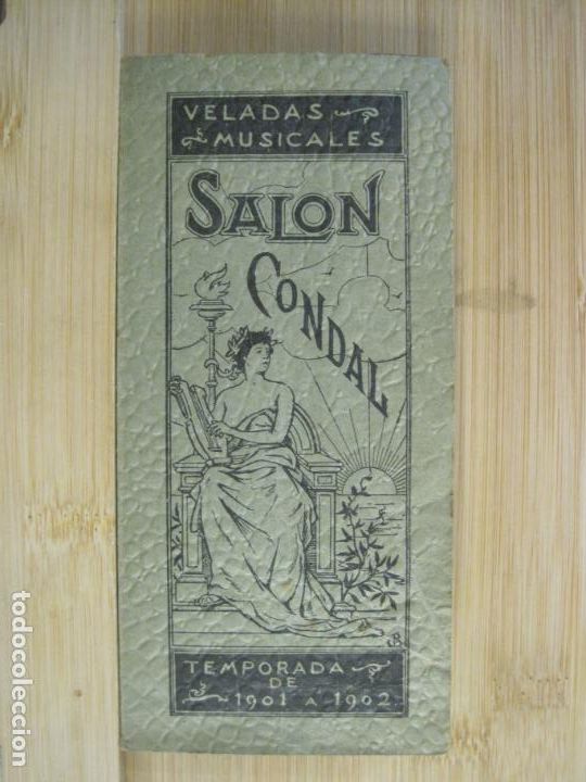 Otros Art&iacute;culos de Coleccionismo en Papel: BARCELONA-SALON CONDAL-VELADAS MUSICALES-PROGRAMA A&Ntilde;O 1902-VER FOTOS-(K-8454)