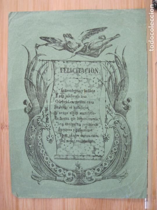 Otros Art&iacute;culos de Coleccionismo en Papel: FELICITACION MUY ANTIGUA-VER FOTOS-(K-8478)