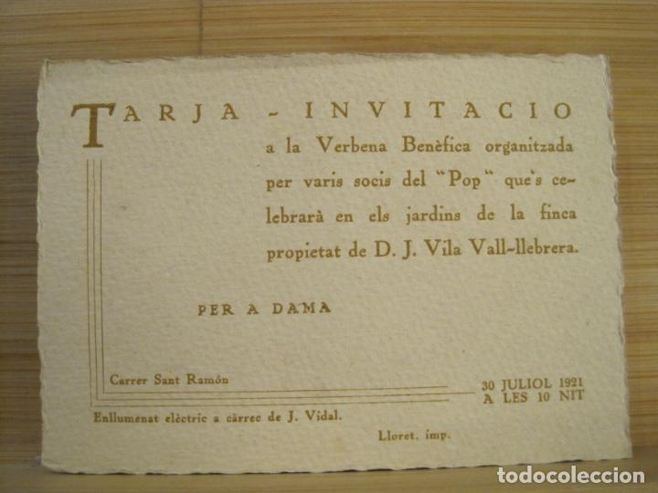 Otros Art&iacute;culos de Coleccionismo en Papel: BARCELONA-TARJA INVITACIO DAMA-VERBENA BENEFICA-SOCIS DEL POP-ANY 1921-VER FOTOS-(99.986)