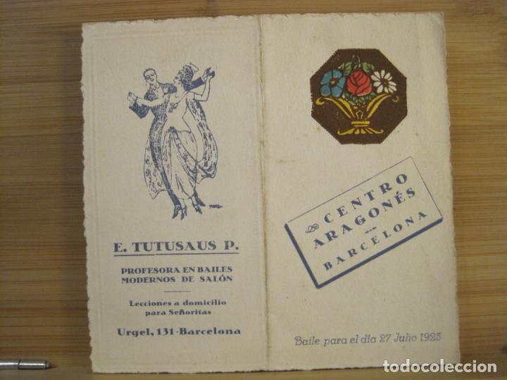 Otros art&iacute;culos de coleccionismo en papel: BARCELONA-CENTRO ARAGONES-BAILE 27 JULIO DE 1923-PROGRAMA INVITACIO SENYORA-VER FOTOS-(99.989)