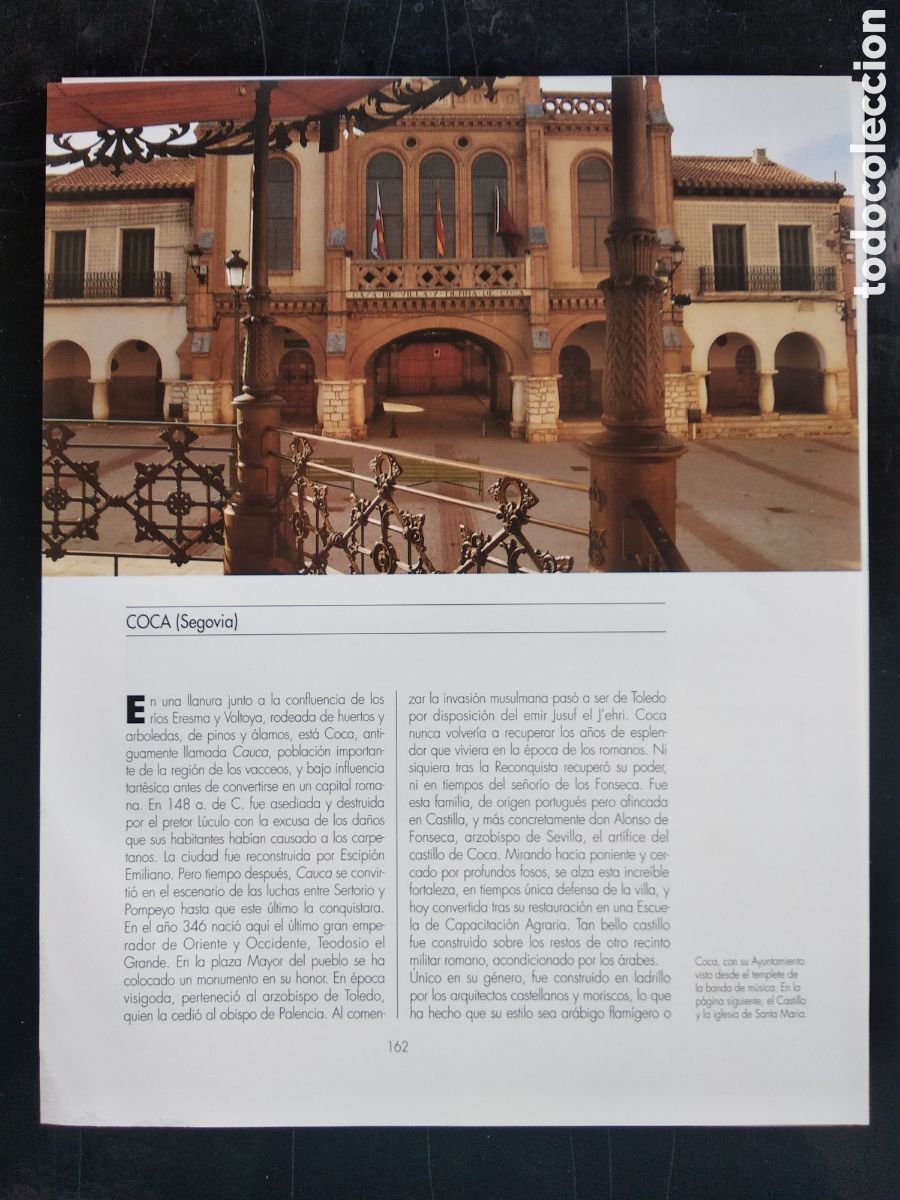 Otros Art&iacute;culos de Coleccionismo en Papel: Coca y Cu&eacute;llar ,Segovia , precioso recorte de Libro de cinco paginas