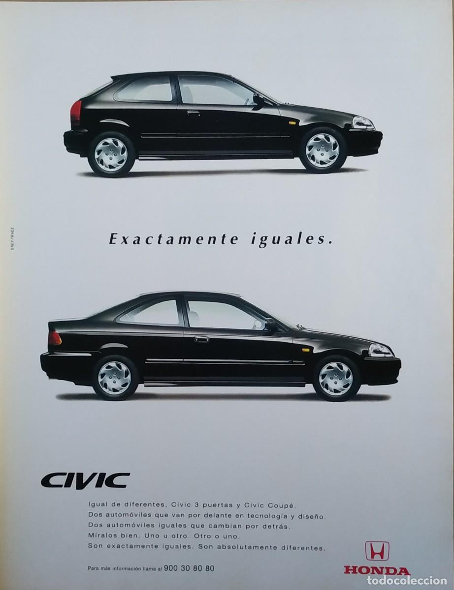 Otros Art&iacute;culos de Coleccionismo en Papel: ANTIGUO ANUNCIO PUBLICITARIO HONDA CIVIC