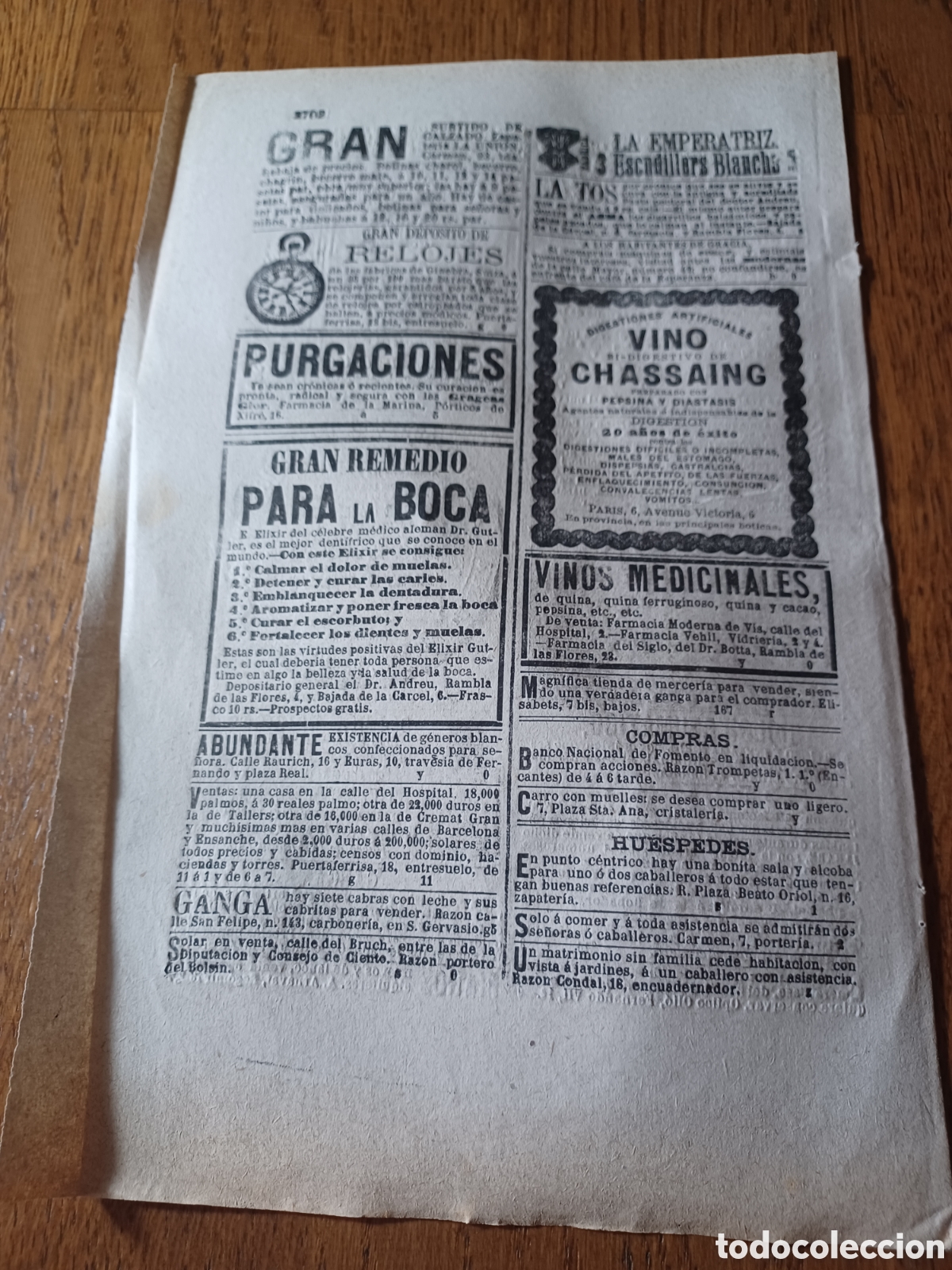 Outros artigos de papel: A&Ntilde;O 1879 . VINO CHASSAING LA EMPERATRIZ FABRICA CALZADOS LA UNION . 23 X 17 CM