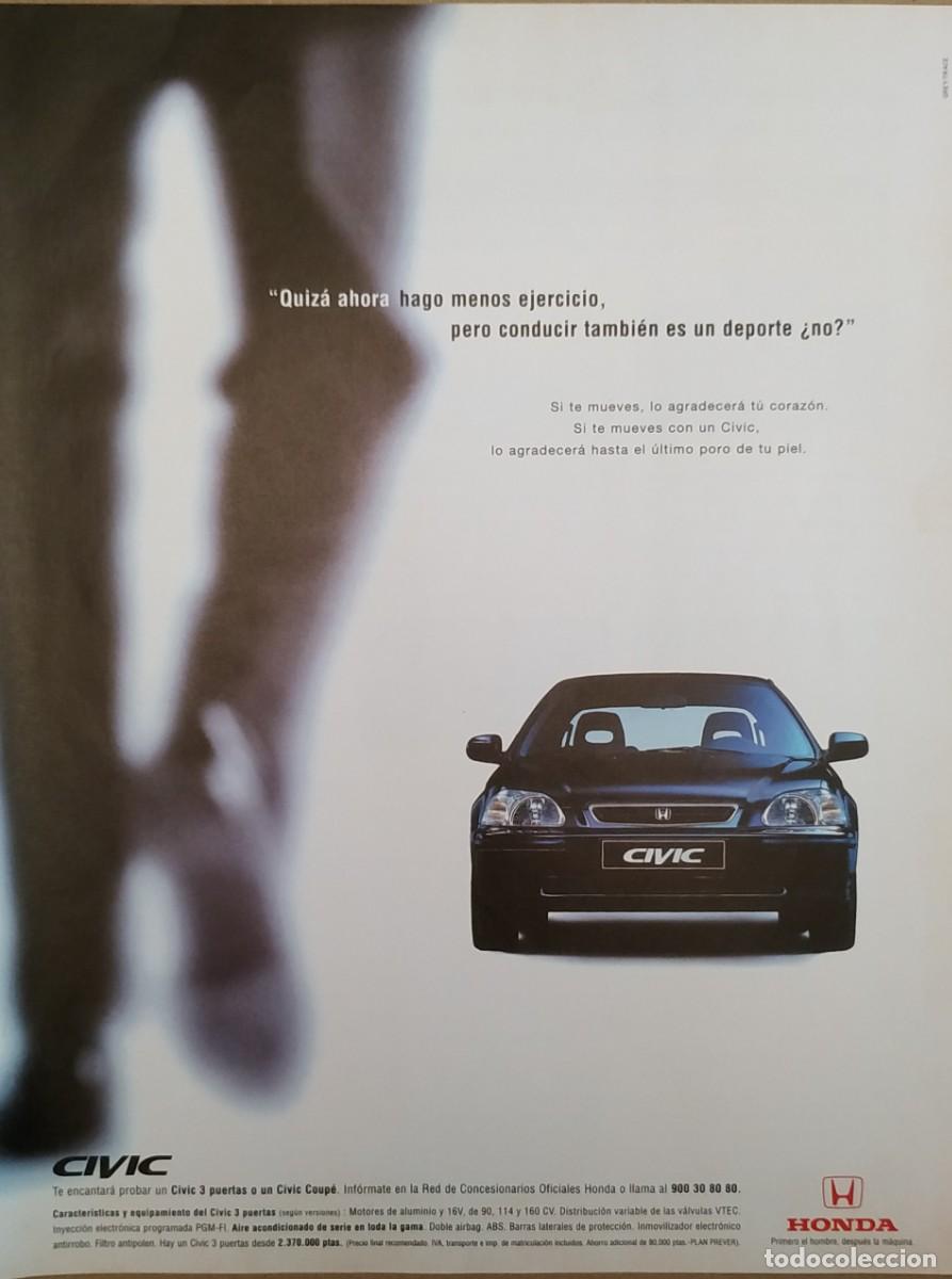 Otros Art&iacute;culos de Coleccionismo en Papel: ANTIGUO ANUNCIO PUBLICITARIO HONDA CIVIC