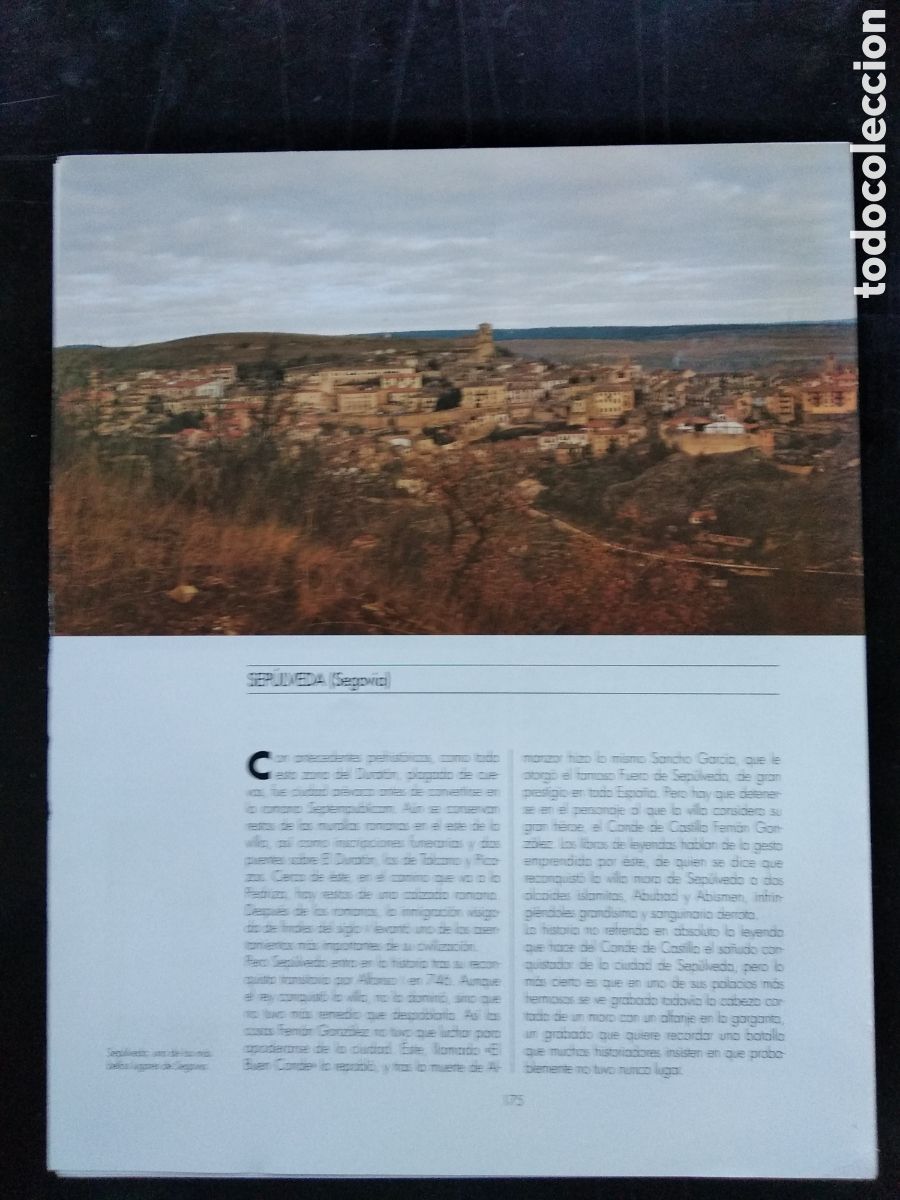 Otros Art&iacute;culos de Coleccionismo en Papel: Sep&uacute;lveda , Turegano , Segovia , precioso recorte de Libro de seis paginas
