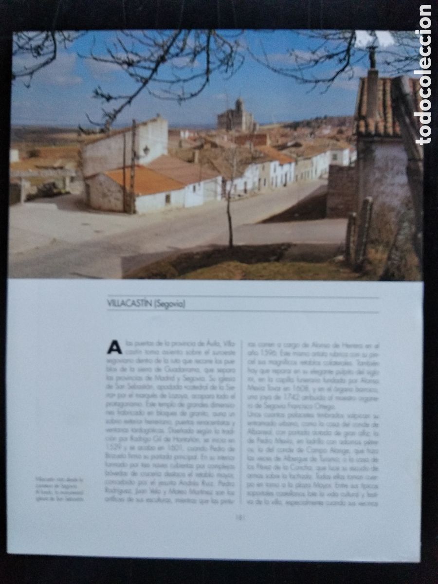 Otros Art&iacute;culos de Coleccionismo en Papel: Villacastin , Segovia , precioso recorte de Libro de dos paginas