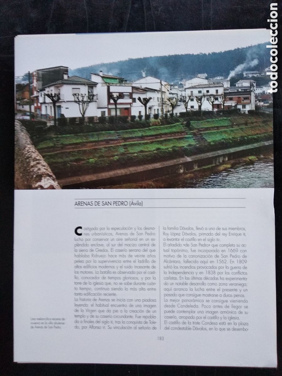 Otros Art&iacute;culos de Coleccionismo en Papel: Arenas de San Pedro , Ar&eacute;valo , &Aacute;vila , precioso recorte de Libro de seis paginas