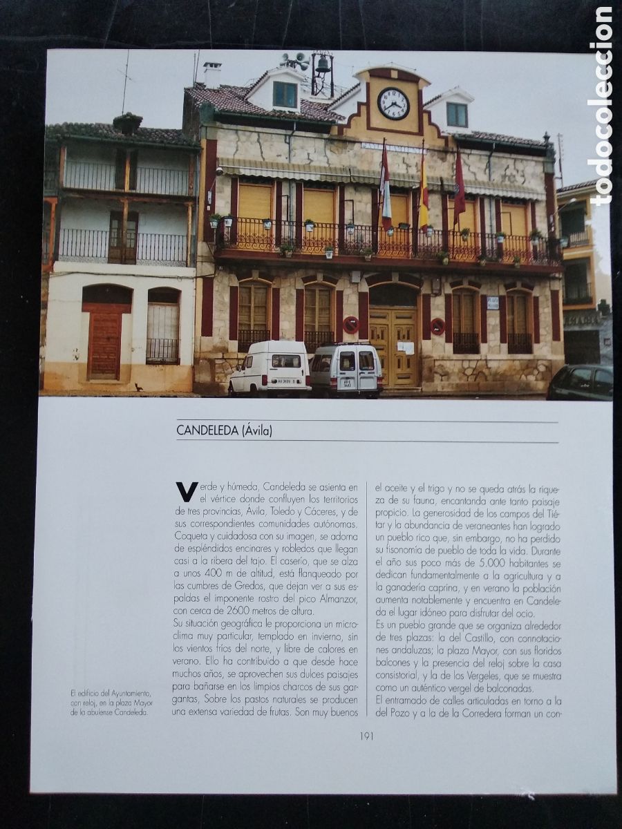 Otros Art&iacute;culos de Coleccionismo en Papel: Candeleda , Avila , precioso recorte de Libro de dos paginas