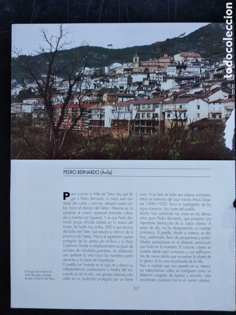 Otros Art&iacute;culos de Coleccionismo en Papel: Pedro Bernardo , Avila , precioso recorte de Libro de dos paginas