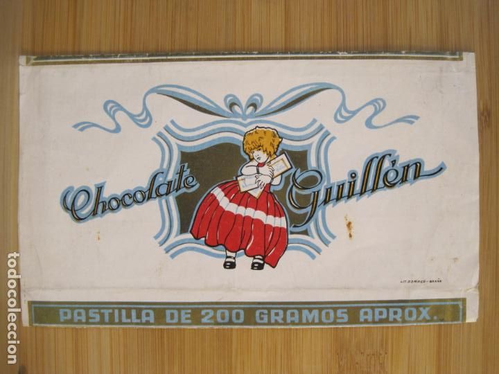 Otros art&iacute;culos de coleccionismo en papel: CHOCOLATE GUILLEN-ENVOLTORIO ANTIGUO-VER FOTOS-(K-8577)
