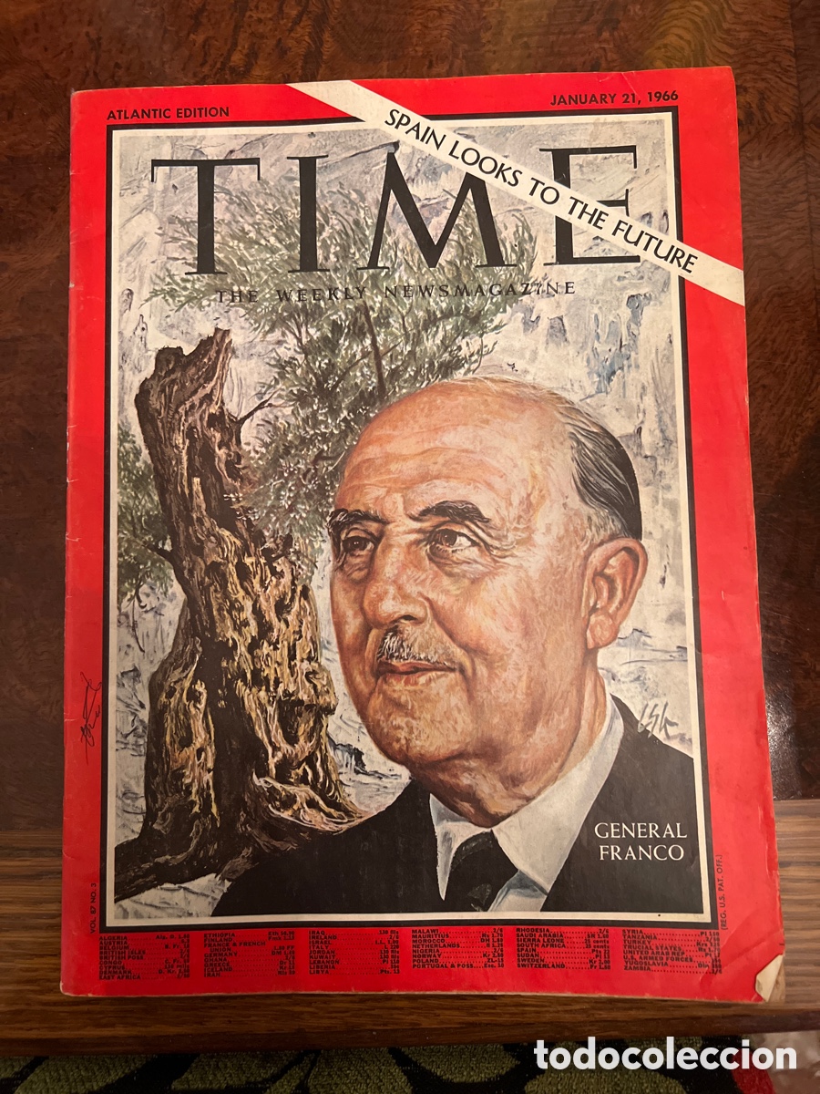 Otros Art&iacute;culos de Coleccionismo en Papel: Time January 21, 1966 General Franco.