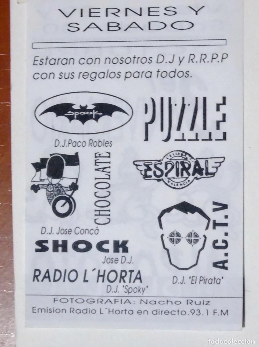 Collectionnisme Papier divers: DISCOTECAS VALENCIA A&Ntilde;OS 80 TERCER ANIVERSARIO ALBOROTO FLAYER
