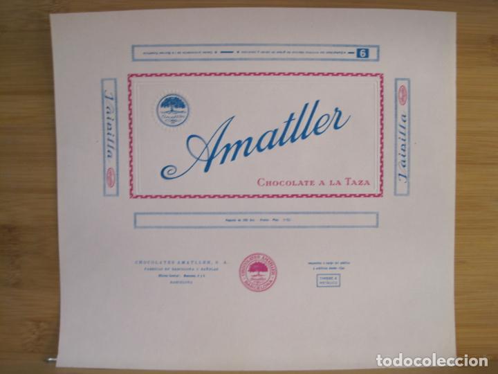 Sammelleidenschaft Andere Papierartikel: CHOCOLATE A LA TAZA AMATLLER-ENVOLTORIO ANTIGUO-VER FOTOS-(K-8663)