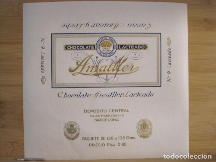 Sammelleidenschaft Andere Papierartikel: CHOCOLATE LACTEADO AMATLLER-ENVOLTORIO ANTIGUO-VER FOTOS-(K-8666)