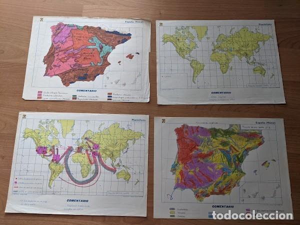 Paper Collecting Others: LOTE 4 ANTIGUOS MAPAS ESCOLARES MANUSCRITOS