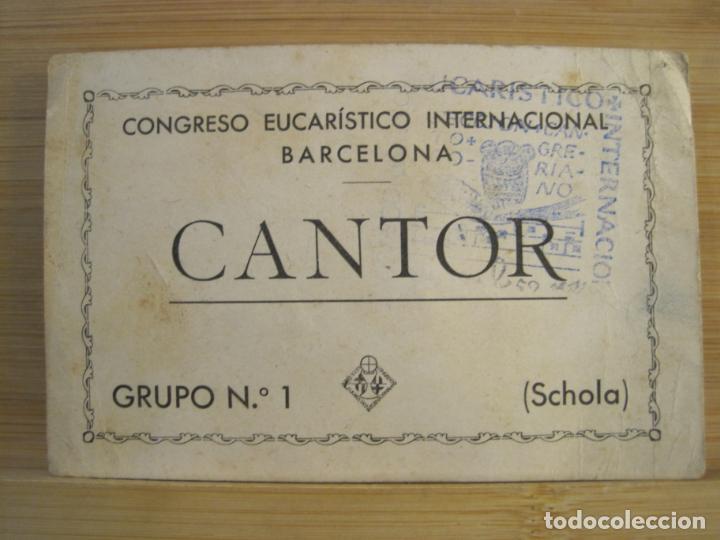 Sammelleidenschaft Andere Papierartikel: CONGRESO EUCARISTICO INTERNACIONAL BARCELONA-CARNET CANTOR-VER FOTOS-(100.221)