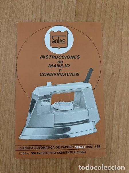 Paper Collecting Others: MANUAL INSTRUCCIONES PLANCHA SOLAC