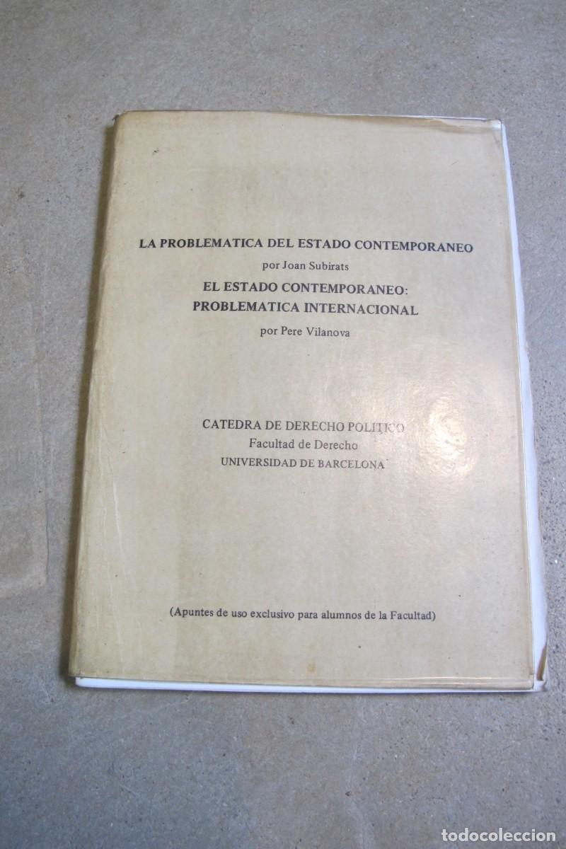 Altri oggetti di carta: EL ESTADO CONTEMPORANEO: PROBLEMATICA INTERNACIONAL. PERE VILANOVA