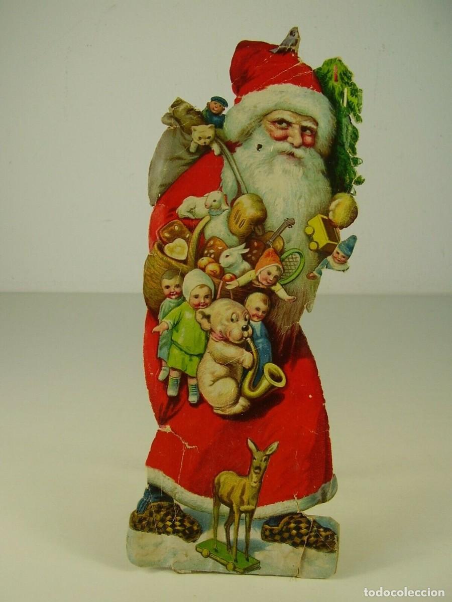 Otros Art&iacute;culos de Coleccionismo en Papel: Figura Pap&aacute; Noel con soporte. A&ntilde;os 20