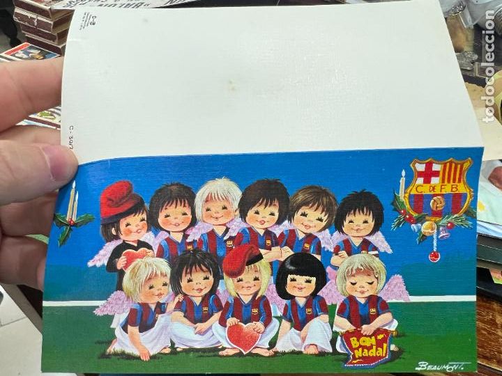 Outros artigos de papel: ANTIGUA FELICITACION DE NAVIDAD CLUB DE FUTBOL BARCELONA