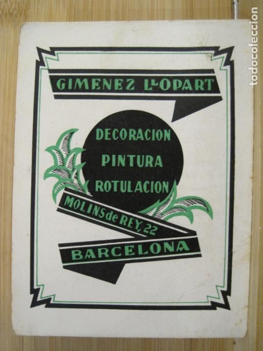 Sammelleidenschaft Andere Papierartikel: BARCELONA-GIMENEZ LLOPART-DECORACION PINTURA ROTULACION-PUBLICIDAD-VER FOTOS-(100.424)