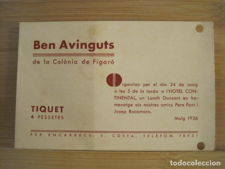 Otros art&iacute;culos de coleccionismo en papel: BEN AVINGUTS DE LA COLONIA DE FIGARO-MAIG 1936-VER FOTOS-(100.447)