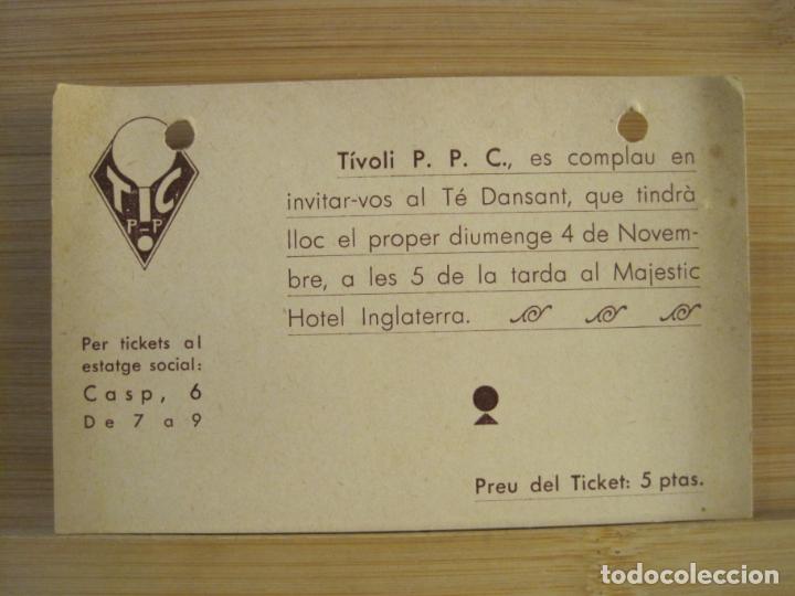Paper Collecting Others: BARCELONA-TIVOLI P.P.C.-MAJESTIC HOTEL INGLATERRA-TICKET ANTIGUO-VER FOTOS-(100.448)