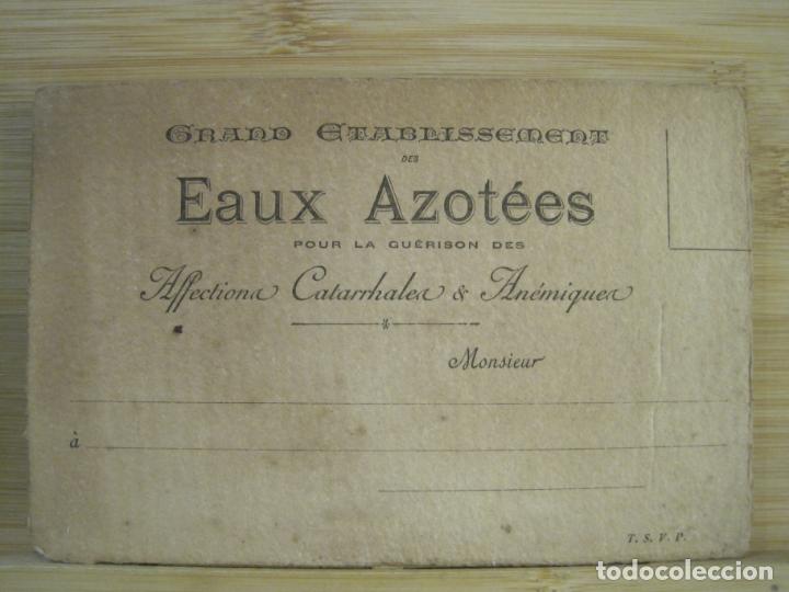 Otros Art&iacute;culos de Coleccionismo en Papel: AGUAS AZOADAS-GRAND ETABLISSEMENT DES EAUX AZOTEES-PUBLICIDAD ANTIGUA-VER FOTOS-(100.641)