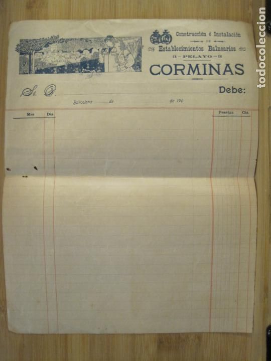 Otros Art&iacute;culos de Coleccionismo en Papel: BARCELONA-CORMINAS-CONSTRUCCION E INSTALACION-ESTABLECIMIENTOS BALNEARIOS-VER FOTOS-(K-8865)