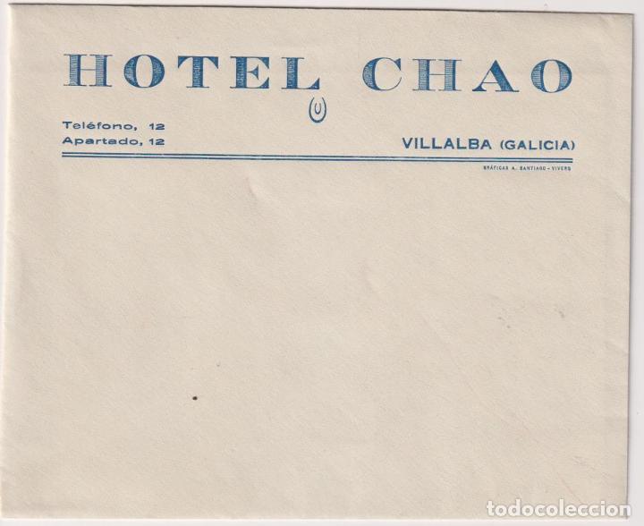 Outros artigos de papel: Sobre y Papel con Membrete. Hotel Chao. Villalba. SIN USAR