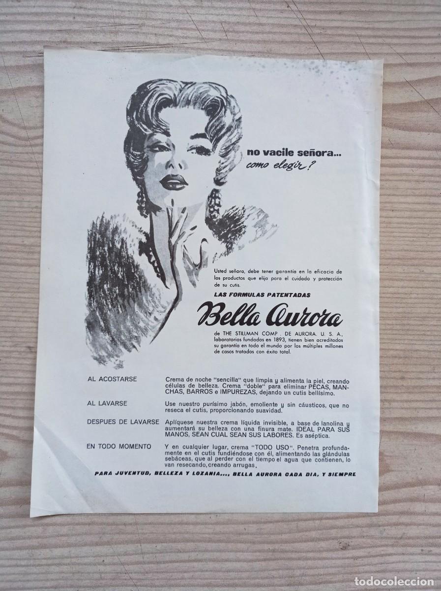 Paper Collecting Others: Hoja Publicidad Bella Aurora - A&ntilde;os 60 - Lote 3