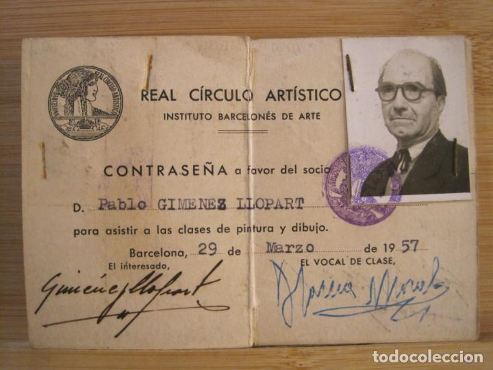 Otros Art&iacute;culos de Coleccionismo en Papel: BARCELONA-REAL CIRCULO ARTISTICO INSTITUO BARCELONES DE ARTE-CARNET A&Ntilde;O 1957-VER FOTOS-(100.780)