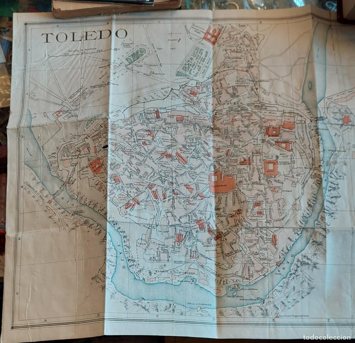 Otros Art&iacute;culos de Coleccionismo en Papel: Antiguo mapa de Toledo a&ntilde;os 30