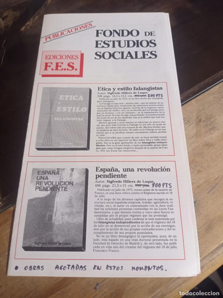 Otros art&iacute;culos de coleccionismo en papel: TRIPTICO PUBLICACIONES FONDO DE ESTUDIOS SOCIALES ( FES ) REF. UR EST