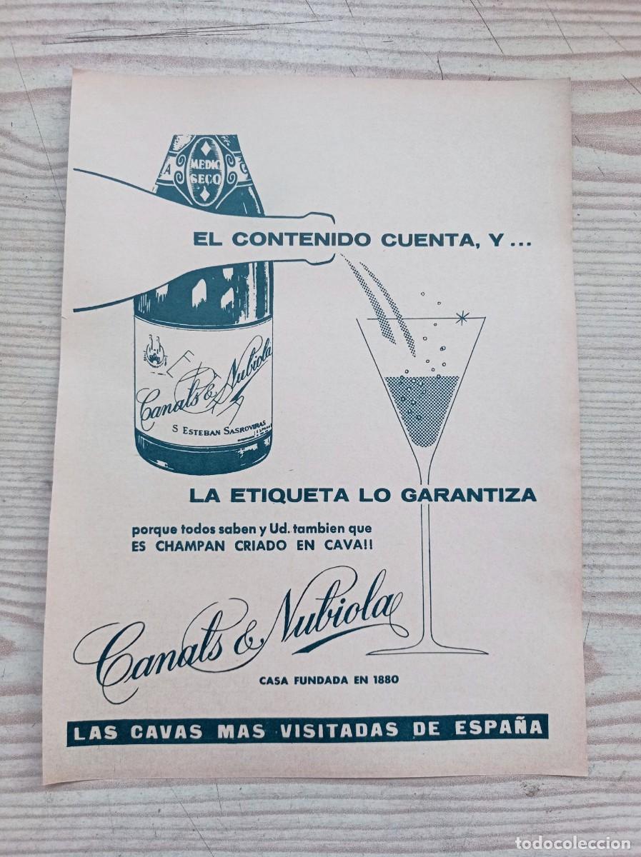 Paper Collecting Others: Hoja Publicidad Cava Canals & Nubiola - A&ntilde;os 60