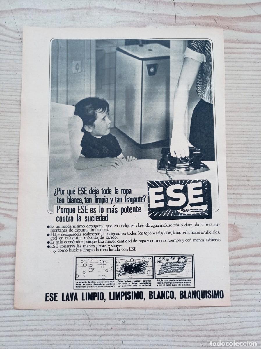 Outros artigos de papel: Hoja Publicidad Detergente ESE - A&ntilde;os 60 - Lote 1
