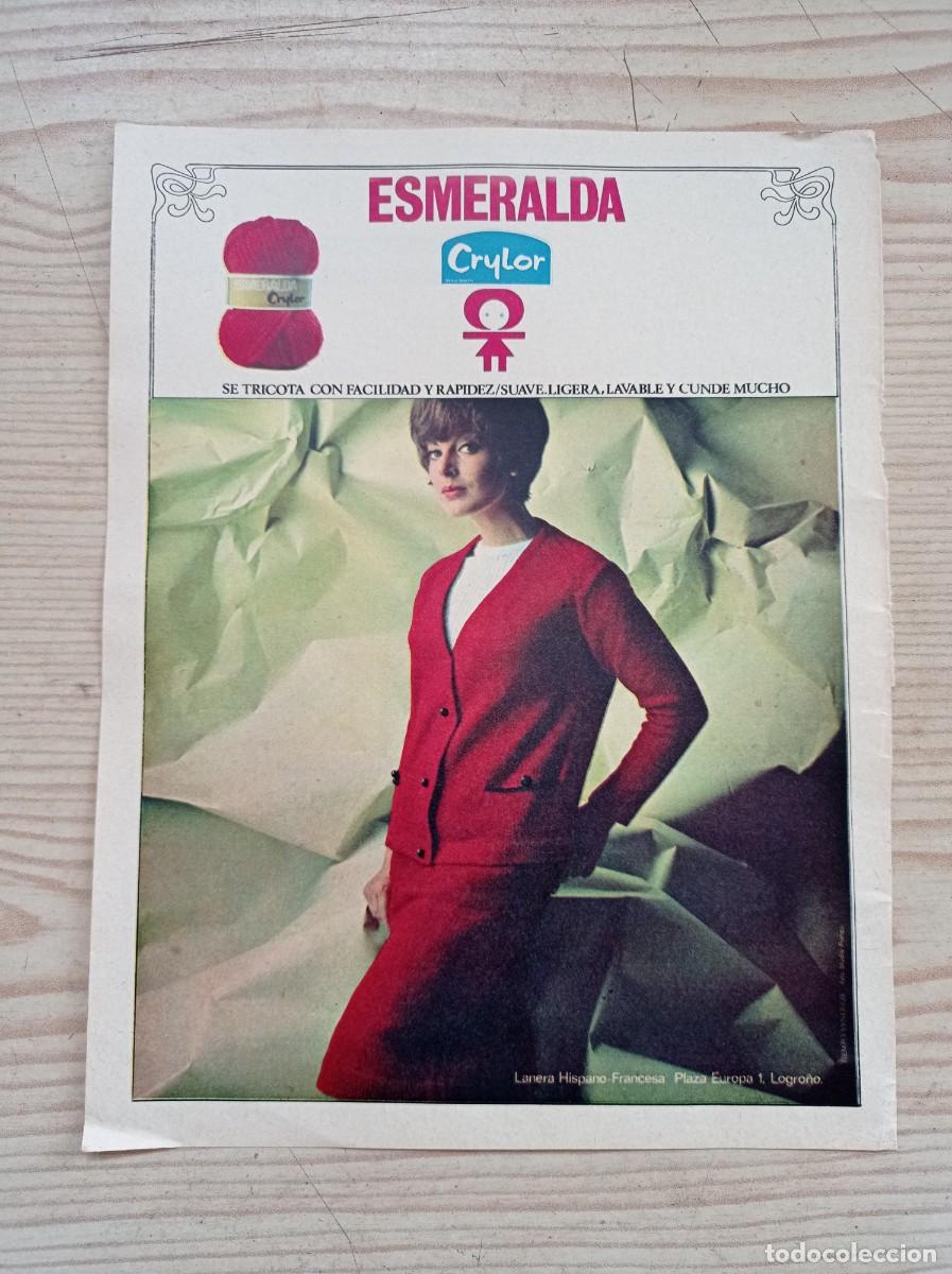 Outros artigos de papel: Hoja Publicidad Esmeralda Crylor - A&ntilde;os 60