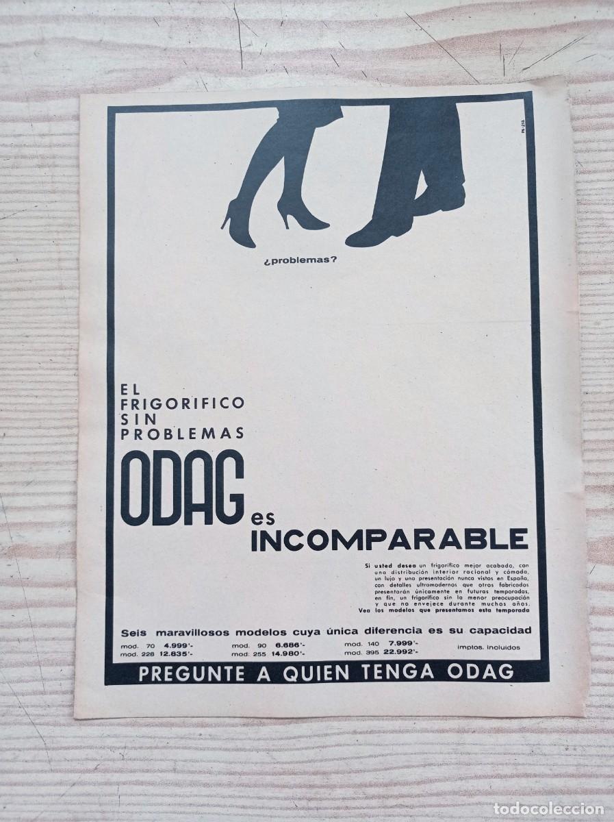 Sammelleidenschaft Andere Papierartikel: Hoja Publicidad Frigorifico ODAG - A&ntilde;os 60 - Lote 2